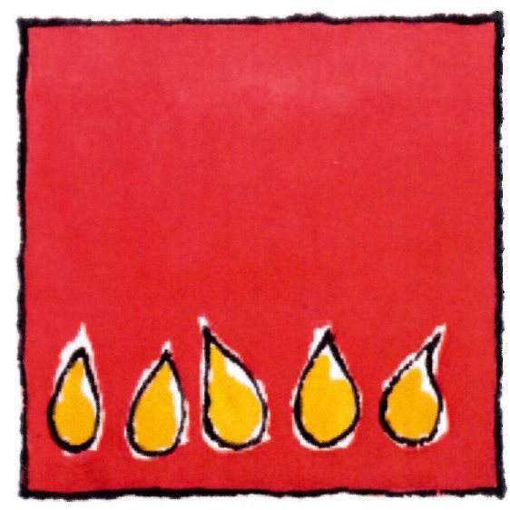 Kleur rood met vlammen Anne Westerduin